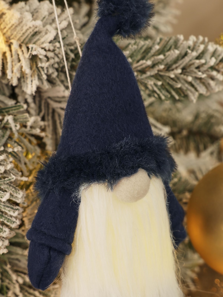 Navy Blue Christmas Gonk Light Up Bauble - Image 2 of 4