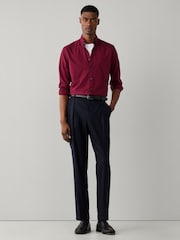Rød - Hackett Skreddersydd Garment Dyed Oxford-skjorte - Bilde 4 av 6