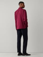 Rød - Hackett Skreddersydd Garment Dyed Oxford-skjorte - Bilde 5 av 6