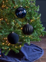 Set of 3 Navy Blue XL Baubles - Image 1 of 4