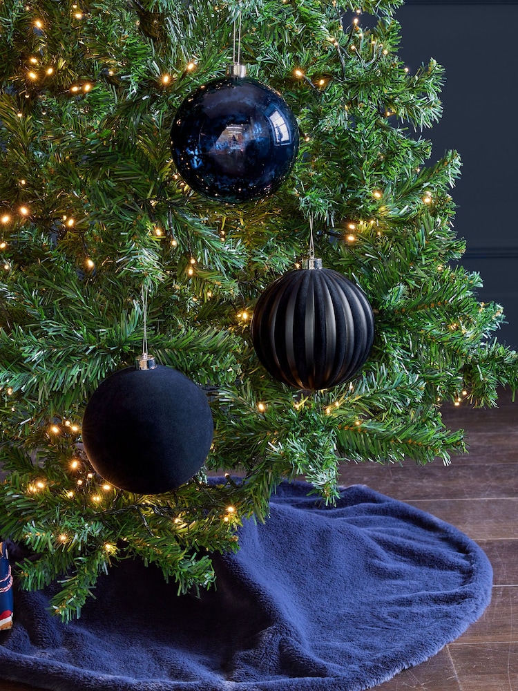 Set of 3 Navy Blue XL Baubles - Image 1 of 4