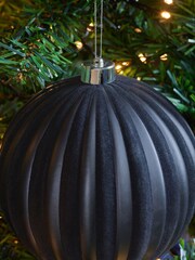 Set of 3 Navy Blue XL Baubles - Image 2 of 4