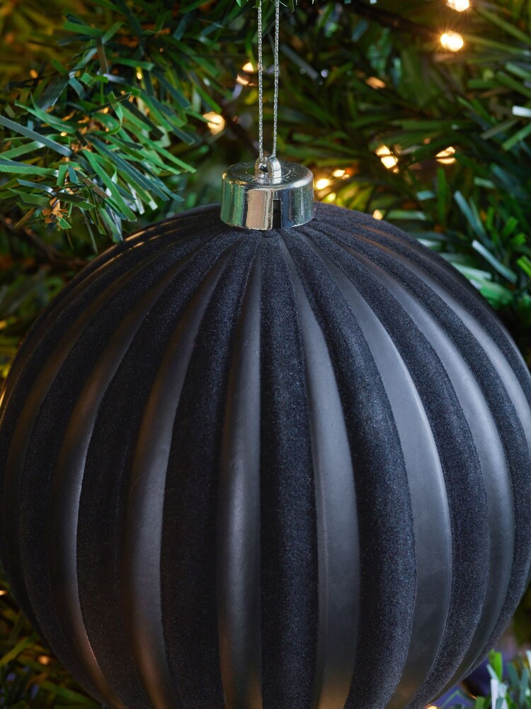 Set of 3 Navy Blue XL Baubles - Image 2 of 4