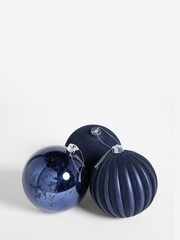 Set of 3 Navy Blue XL Baubles - Image 3 of 4