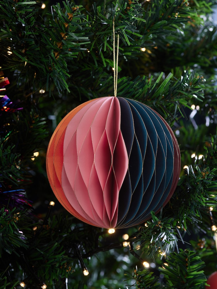 Set of 6 Multi Bright Paper Honeycomb Baubles - Image 2 of 5 Set of 6 Multi Bright Paper Honeycomb Baubles - Image 2 of 5