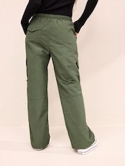 Khaki Green Parachute Pull On Cargo Trousers - Image 3 of 6