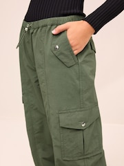 Khaki Green Parachute Pull On Cargo Trousers - Image 4 of 6