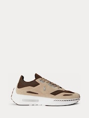 Polo Ralph Lauren Cream Boerum Knit Trainers - Image 1 of 4