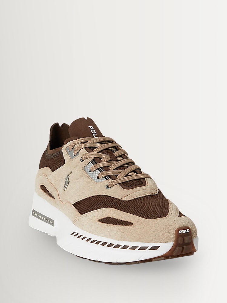 Polo Ralph Lauren Cream Boerum Knit Trainers - Image 2 of 4