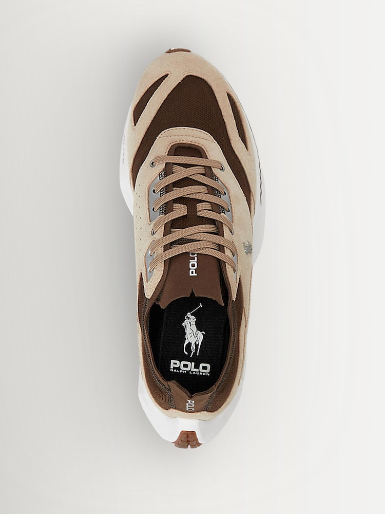Polo Ralph Lauren Cream Boerum Knit Trainers - Image 4 of 4