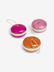 Set of 3 Pink Macaron Christmas Baubles - Image 3 of 4