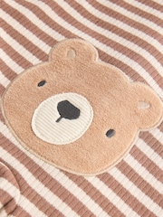 Tan Brown Bear Baby Zipped Sleepsuits 4 Pack (0mths-2yrs) - Image 10 of 11