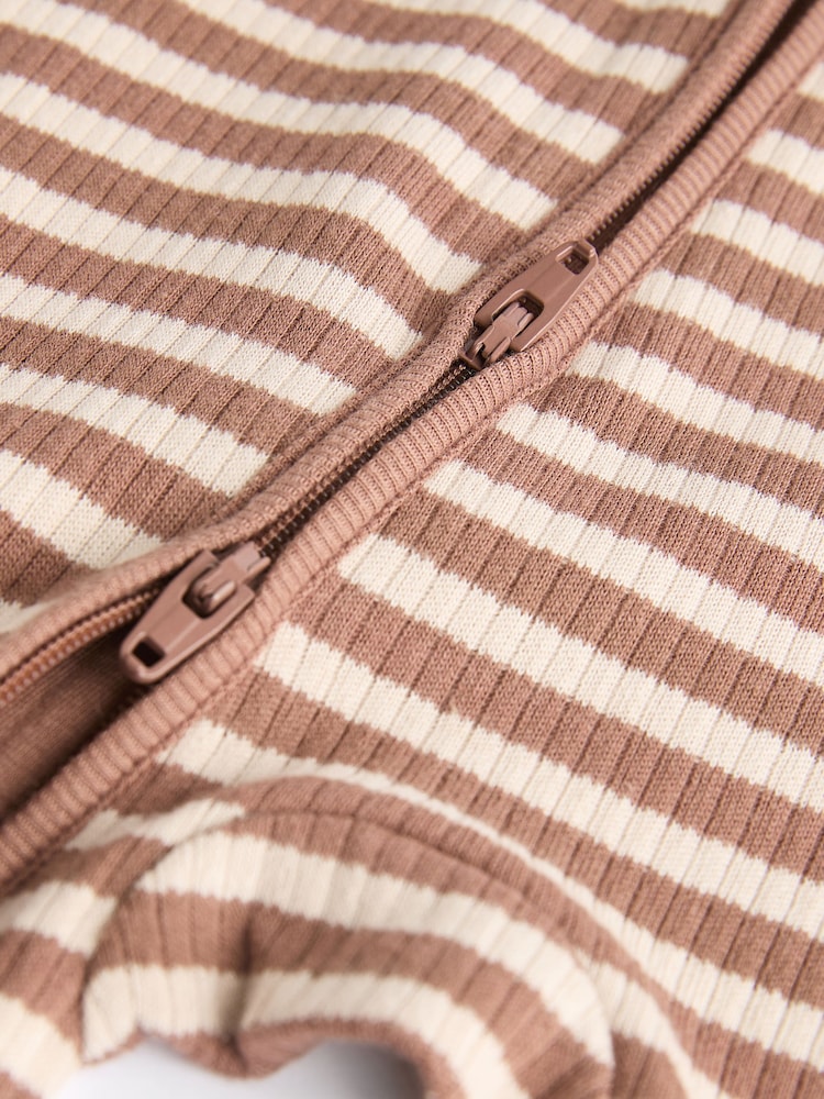 Tan Brown Bear Baby Zipped Sleepsuits 4 Pack (0mths-2yrs) - Image 11 of 11