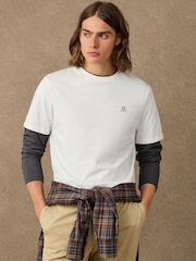 Hackett White Classic Fit H Logo T-Shirt - Image 1 of 5