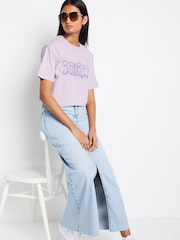 Lilac Purple Bob Marley License Graphic Band T-Shirt - Image 2 of 6