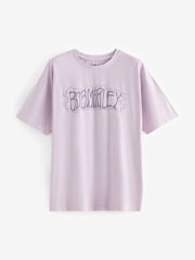 Lilac Purple Bob Marley License Graphic Band T-Shirt - Image 5 of 6