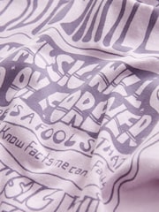 Lilac Purple Bob Marley License Graphic Band T-Shirt - Image 6 of 6