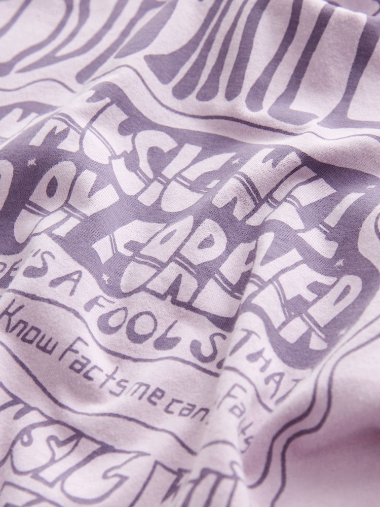 Lilac Purple Bob Marley License Graphic Band T-Shirt - Image 6 of 6