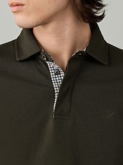 Verde - Camisa de rugby Hackett Classic Fit Tattersall Trim - Imagen 2 de 5