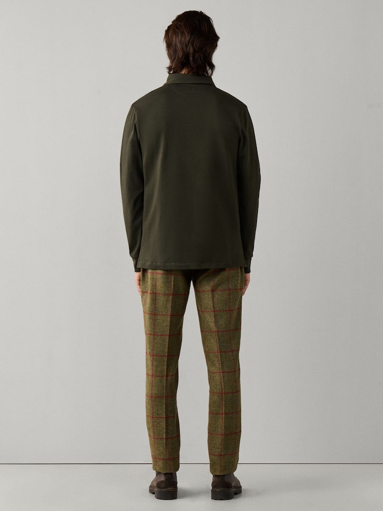 Verde - Camisa de rugby Hackett Classic Fit Tattersall Trim - Imagen 5 de 5