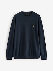 Lyle & Scott Navy Big & Tall Merino Crew Next Jumper - Image 1 of 1
