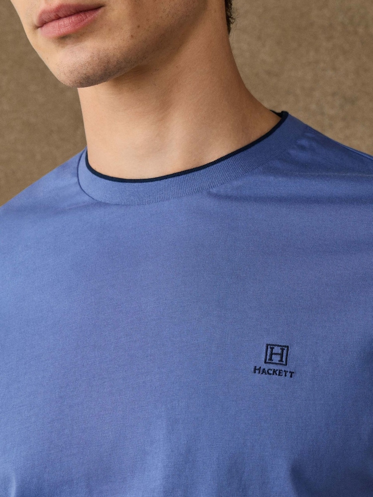 Hackett Blue Classic Fit H Logo T-Shirt - Image 2 of 5