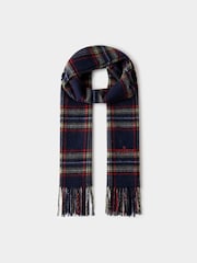Hackett Wool-Cashmere Branded Plaid Scarf - Imaginea 1 din 3