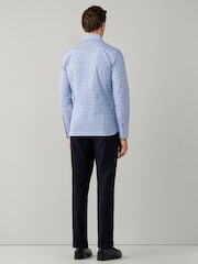 Blau - Hackett Tailored Fit Tri-Colour Gingham Shirt - Bild 5 von 6