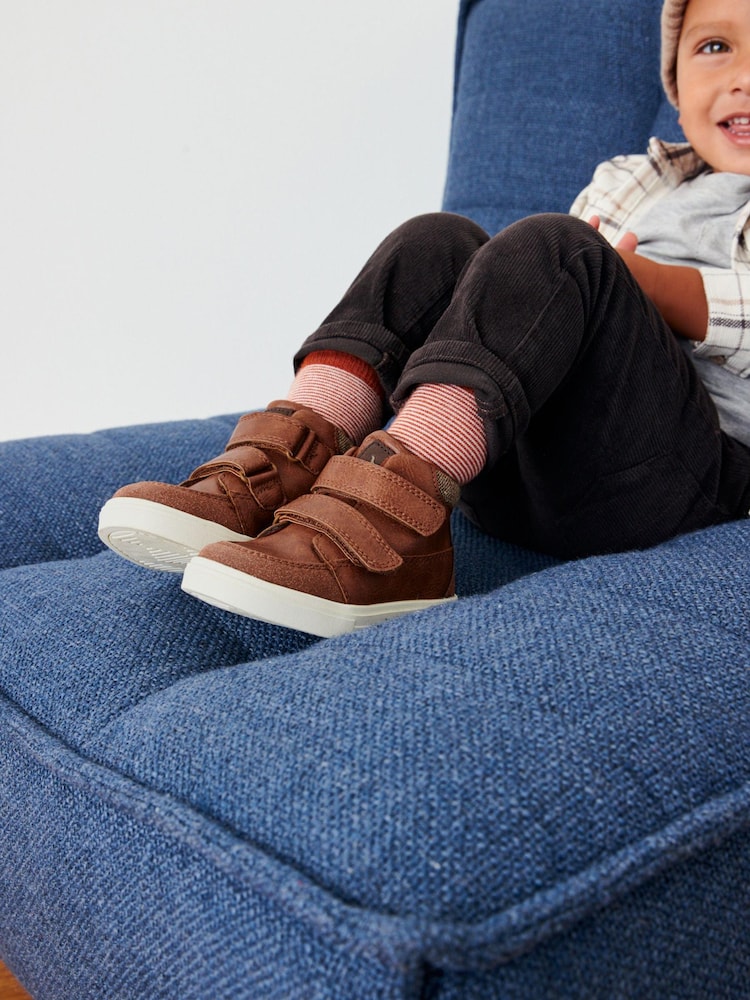 Tan Brown Standard Fit (F) Warm Lined Touch Fastening Boots - Image 1 of 7