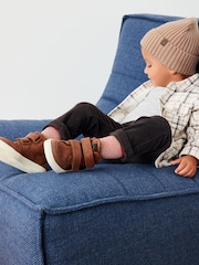Tan Brown Standard Fit (F) Warm Lined Touch Fastening Boots - Image 2 of 7