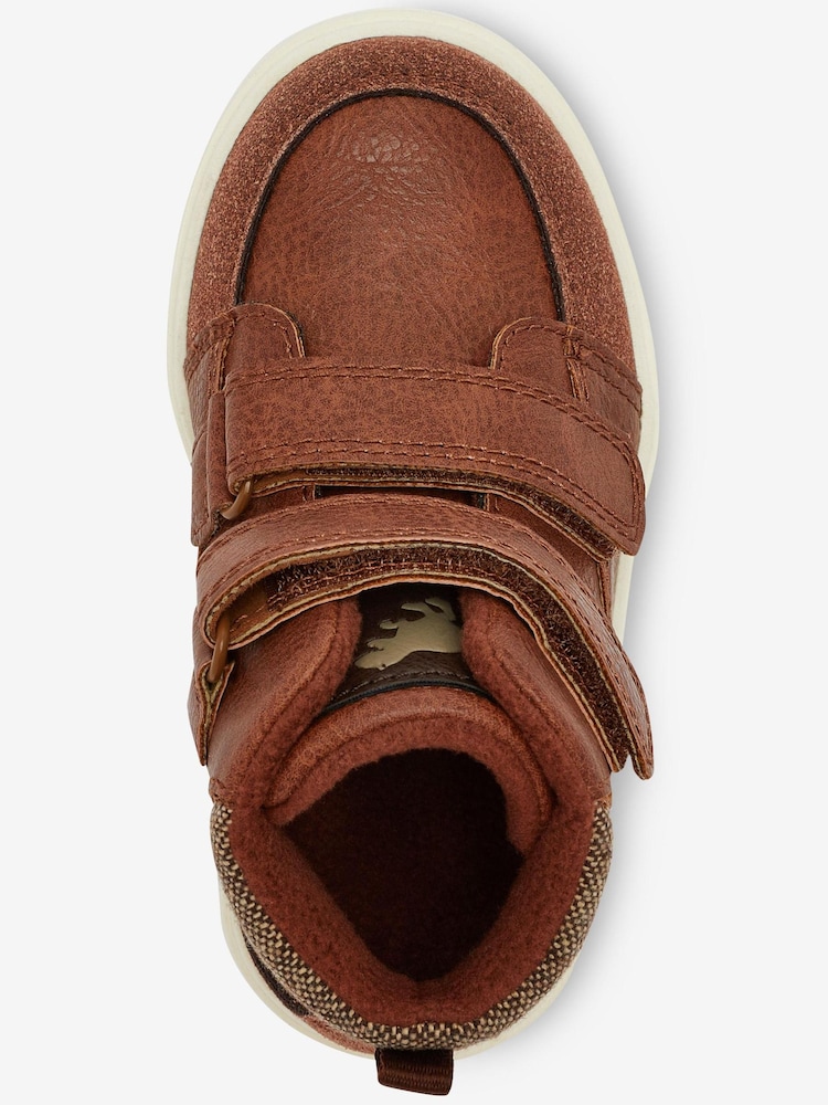 Tan Brown Standard Fit (F) Warm Lined Touch Fastening Boots - Image 5 of 7