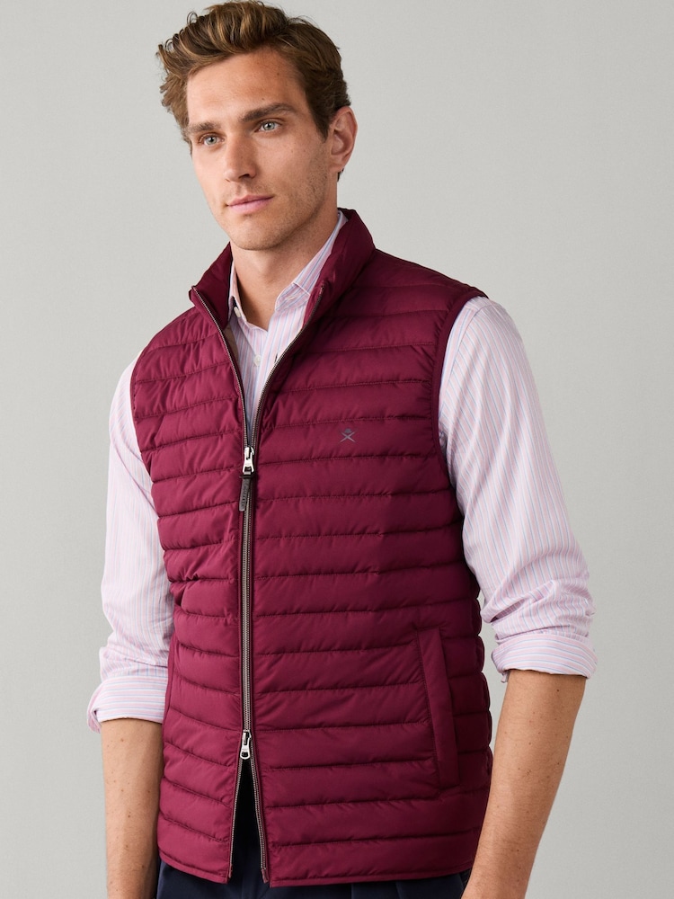 Hackett Red Ultra Lightweight Gilet - Image 1 of 5 Hackett Red Ultra Lightweight Gilet - Image 1 of 5