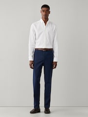 Hvit - Hackett Skreddersydd Garment Dyed Oxford-skjorte - Bilde 4 av 6
