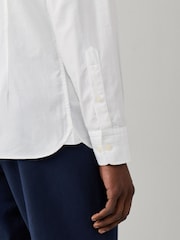 Hvit - Hackett Skreddersydd Garment Dyed Oxford-skjorte - Bilde 6 av 6