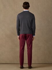 Hackett Grey Cotton Branded Crew Neck Jumper - Image 5 of 5