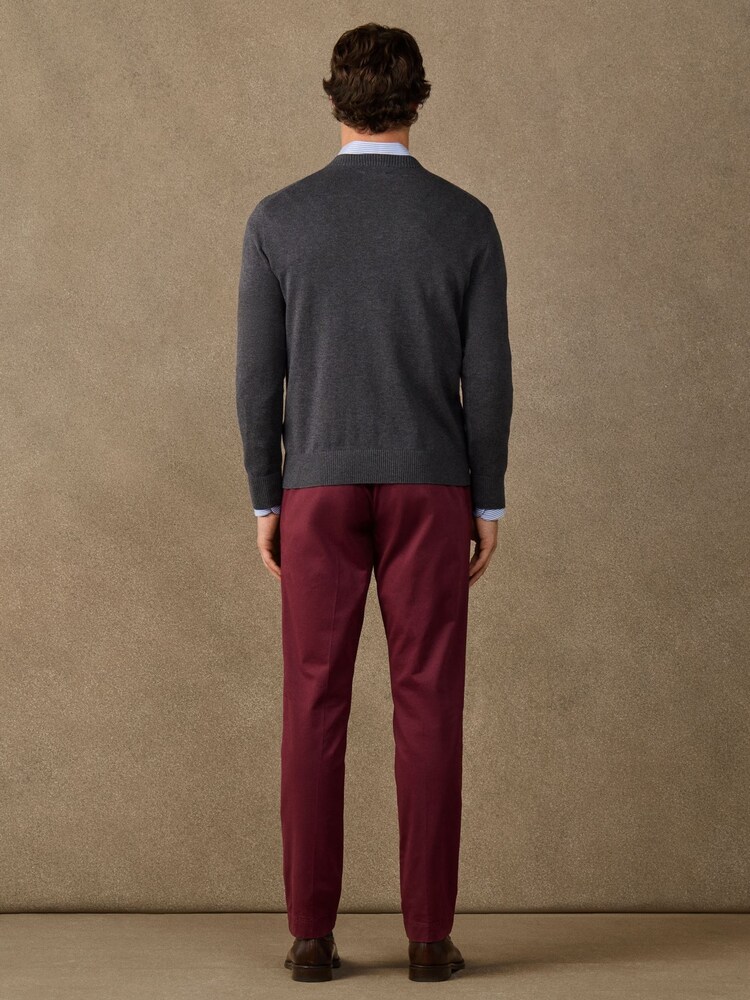 Hackett Grey Cotton Branded Crew Neck Jumper - Image 5 of 5 Hackett Grey Cotton Branded Crew Neck Jumper - Image 5 of 5