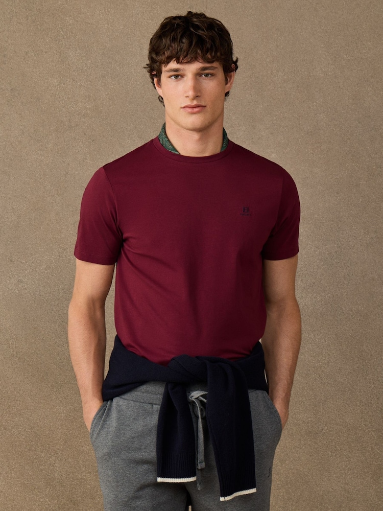 Hackett Red Classic Fit H Logo T-Shirt - Image 1 of 5