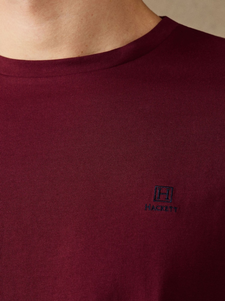 Hackett Red Classic Fit H Logo T-Shirt - Image 2 of 5