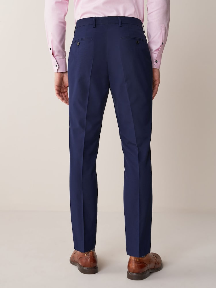 Bright Blue Slim Fit Suit Trousers - Image 2 of 6 Bright Blue Slim Fit Suit Trousers - Image 2 of 6