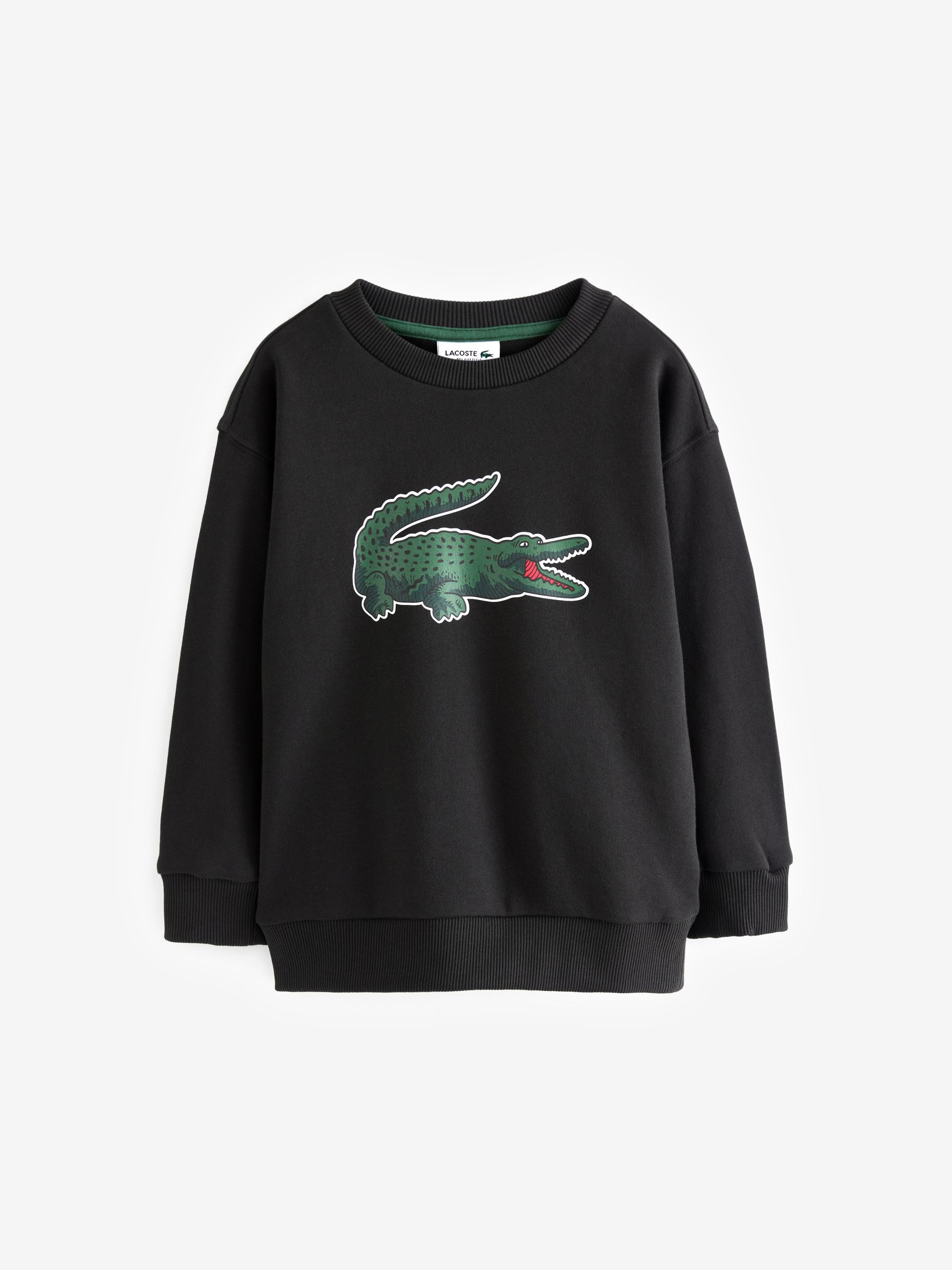 Buy Lacoste Kids Large Logo Black Sweatshirt from Next Luxembourg