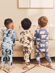 Blau/Creme Pinguin/Eisbär - Kuschelpyjamas im 3er-Pack (9 M.–8 J.) - Bild 2 von 8
