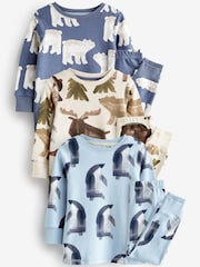 Blau/Creme Pinguin/Eisbär - Kuschelpyjamas im 3er-Pack (9 M.–8 J.) - Bild 3 von 8