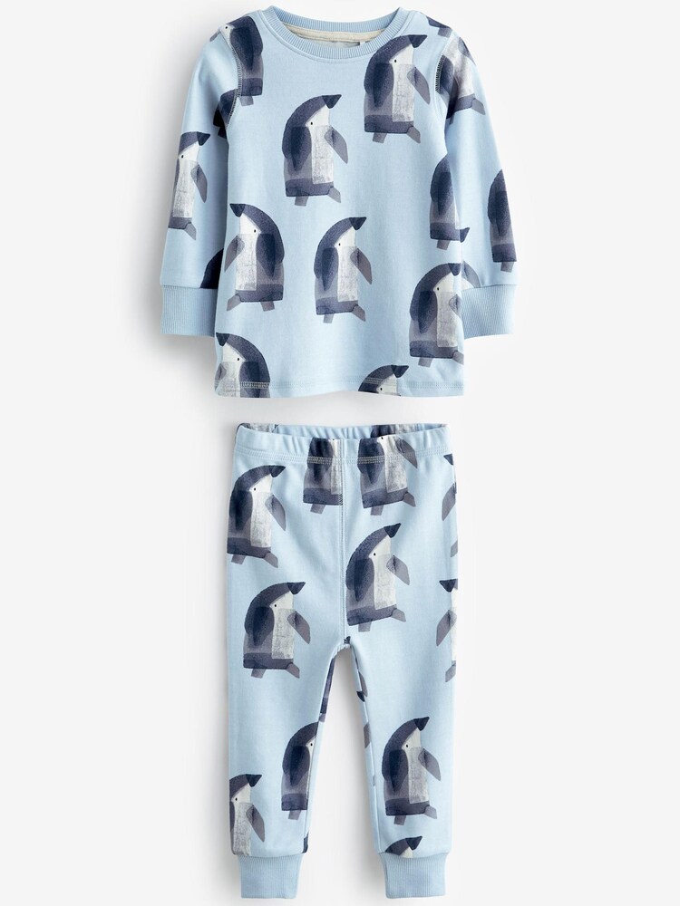 Blue/Ecru Cream Penguin/Polar Bear - Przytulne piżamy, (9 miesięcy – 8 lat), 3 sztuki w opakowaniu zbiorczym - Image 7 of 8
