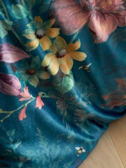 Bridgerton by Catherine Lansfield Green Romantic Floral Soft Velvet Duvet Cover Set - Image 4 of 4