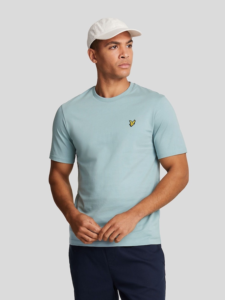 Lyle & Scott Blue 100% Cotton Big Crew Neck T-Shirt - Image 1 of 5
