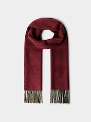 Rouge - Hackett Wool-Cashmere Twill Scarf - Made in Italy - Image 1 sur 3