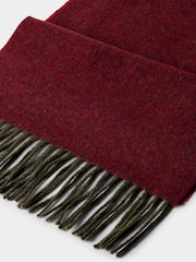 Rouge - Hackett Wool-Cashmere Twill Scarf - Made in Italy - Image 3 sur 3