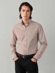 Orange - Hackett Tailored Fit Tri-Colour Gingham Shirt - Bild 3 von 6