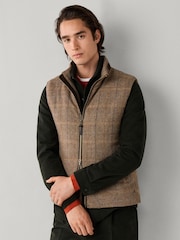 Hackett Wool Blend Tattersall Padded Gilet - Εικόνα 2 από 11