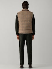 Hackett Wool Blend Tattersall Padded Gilet - Εικόνα 4 από 11